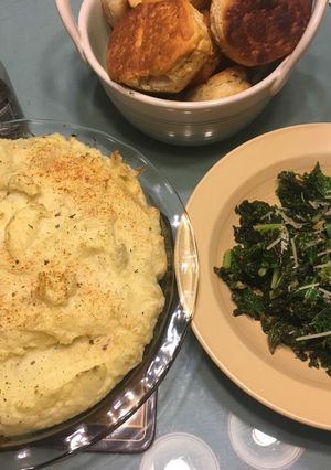 A picture of Shepard's Pie (Comfort food done light).