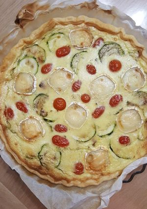 Une photo de Quiche courgette chèvre