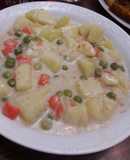 Pea, Potato, and Carrot Salad with Mayonnaise