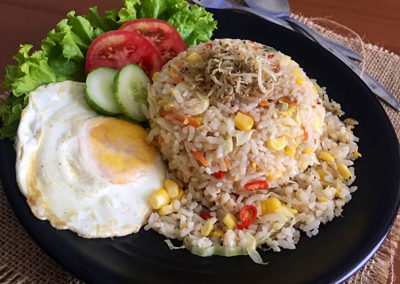 Nasi goreng teri Medan