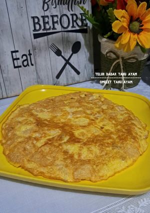 Foto resep "Omelet Tahu Ayam" Telur Dadar Tahu Ayam