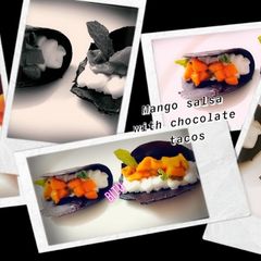 A picture of Mango Salsa With Chocolate Tacos.