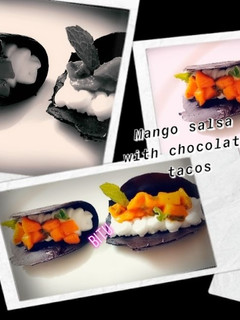 A picture of Mango Salsa With Chocolate Tacos.