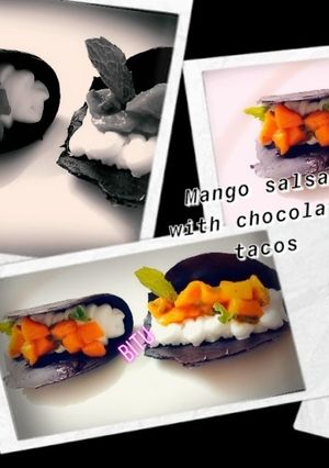 A picture of Mango Salsa With Chocolate Tacos.