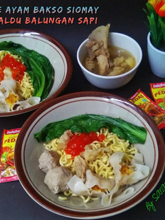 Foto resep Mie Ayam Bakso Siomay Kuah Balungan Sapi