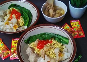 Resep Terbaik Mie Ayam Bakso Siomay Kuah Balungan Sapi Enak Sempurna