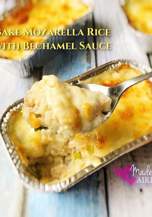 Foto resep Mozarella Bechamel Bake Rice