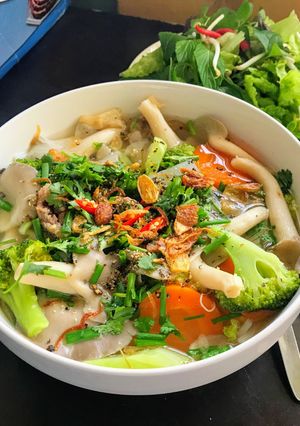 Hình của món Bánh canh nấm.