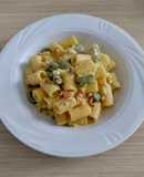 Mezze maniche fave e zafferano