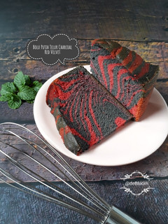 Foto resep 576. Bolu Putih Telur Charcoal Red Velvet