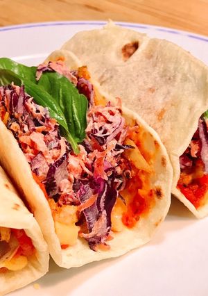 Hình của món Taco Gà Xé Size Mini.