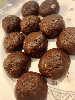 A picture of Triple Chocolate Crinkle Cookies.