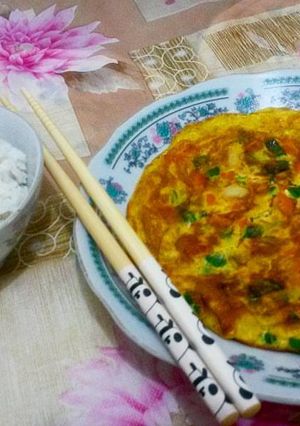 Foto resep Telur Dadar Sayuran