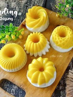 Foto resep Puding Jagung Lapis Puding Santan