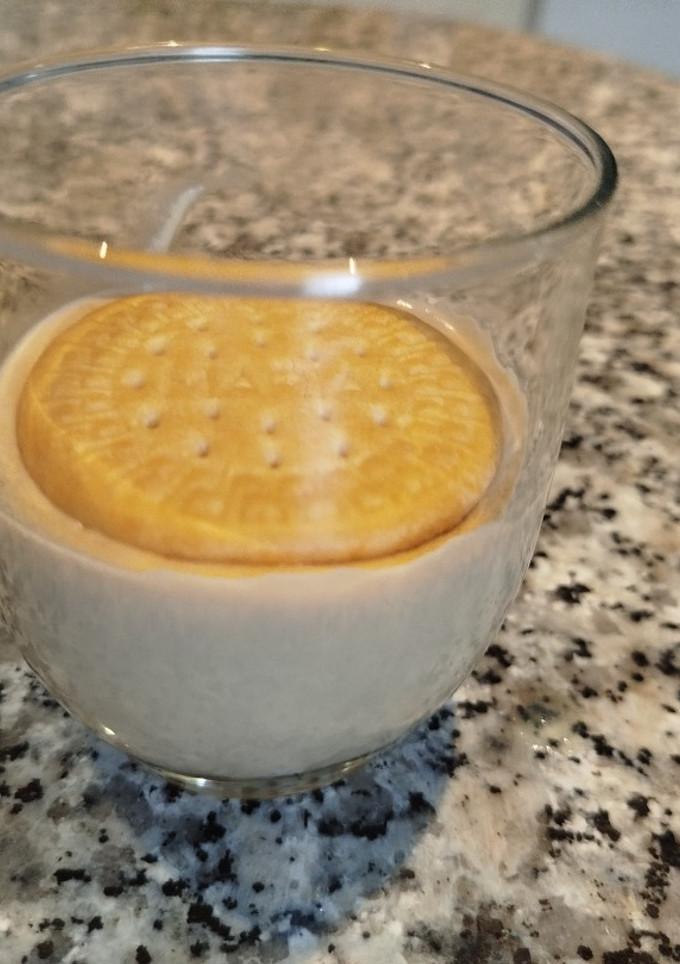 Una foto de Tarta de queso con crema de cacahuetes sin horno