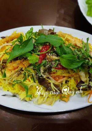 Hình của món Mì vàng xào chay.