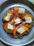 Pizza integral con tinta de sepia