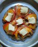Pizza integral con tinta de sepia