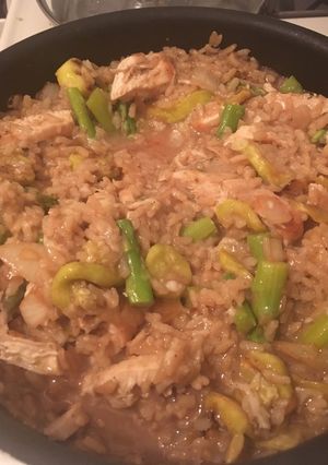 A picture of Chicken and Vegetable Risotto.