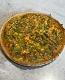 Asparagus and feta quiche
