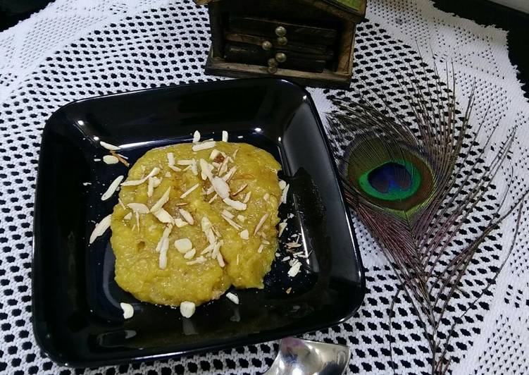 Steps to Make Homemade Aaloo Halwa (potato pudding)