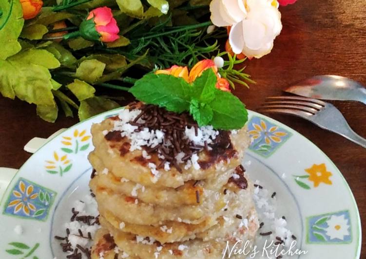 Masakan Unik Pancake Pisang/Lempeng Pisang Yummy Mantul