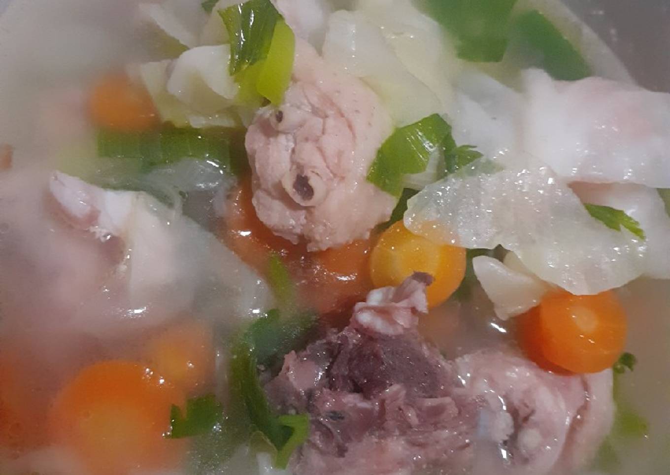 Sup ayam dengan sayuran