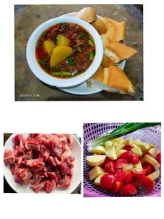 Hình của món Bò sốt vang.