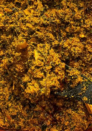 A picture of Egusi soup.