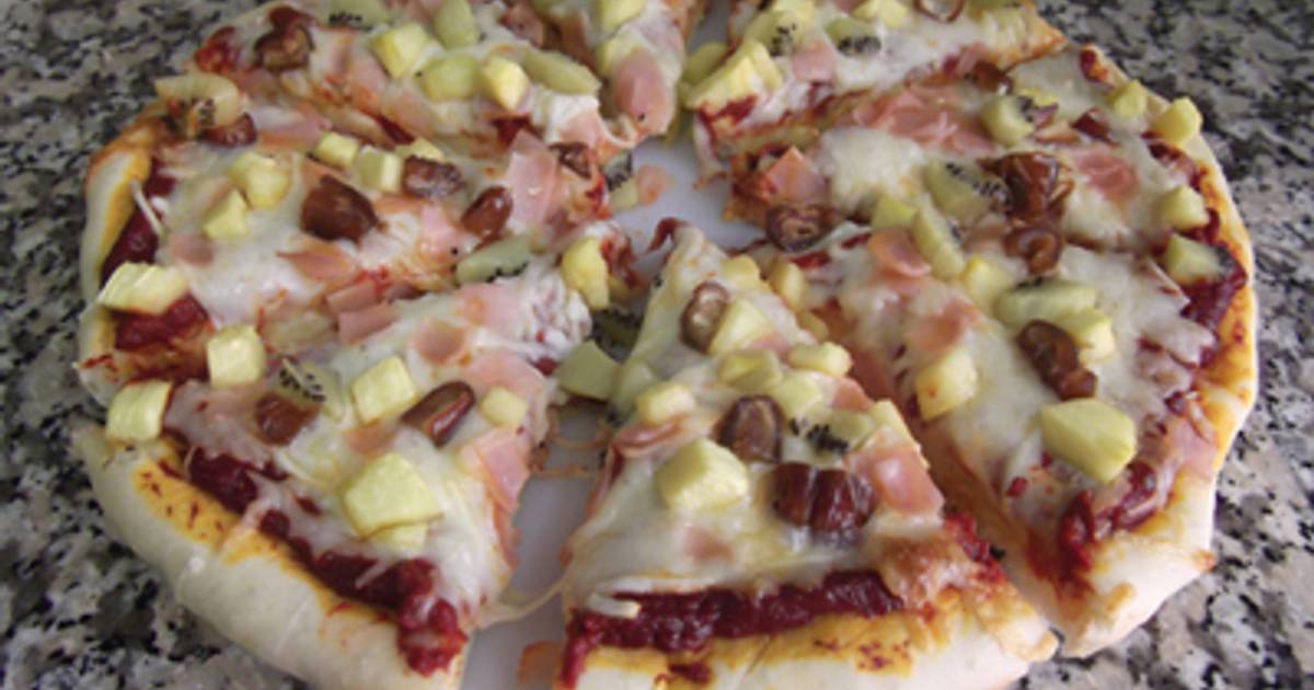 Pizza hawaiana Receta de Hoy tenemos para comer- Cookpad