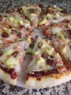 Una foto de Pizza hawaiana