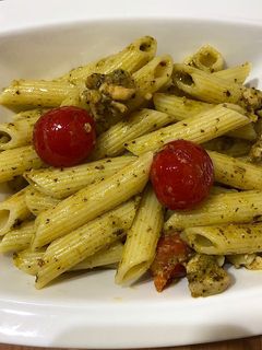 صورة لوصفة معكرونة بالبيستو