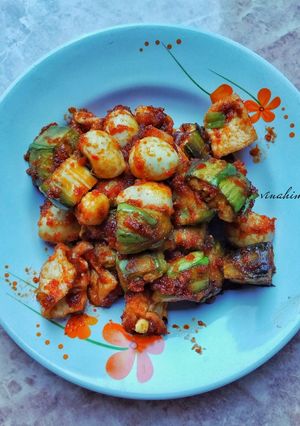 Foto resep Balado Terong, Telur Puyuh, dan Tahu