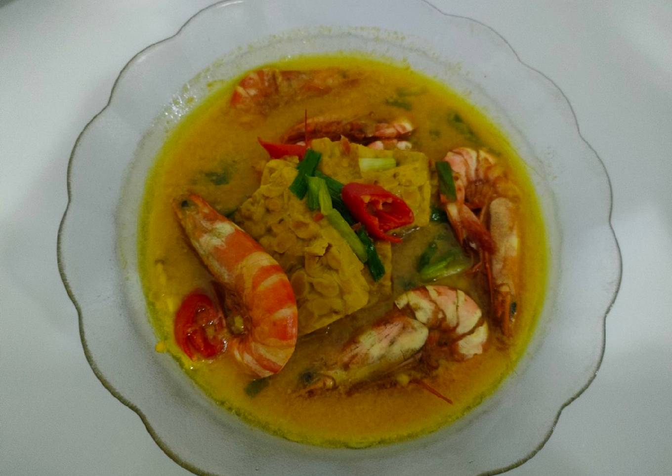 Tempe Udang Masak Kuning