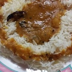 A picture of Sambar rice.