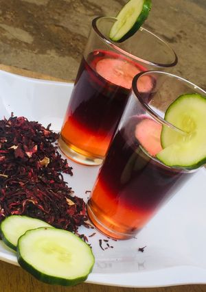 A picture of Hibiscus juice 🥤.