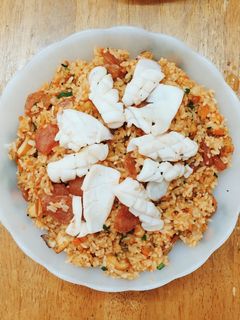 Hình của món Cơm chiên tá lả.