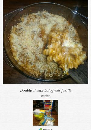 Foto resep Double Cheese Bolognais Fusilli