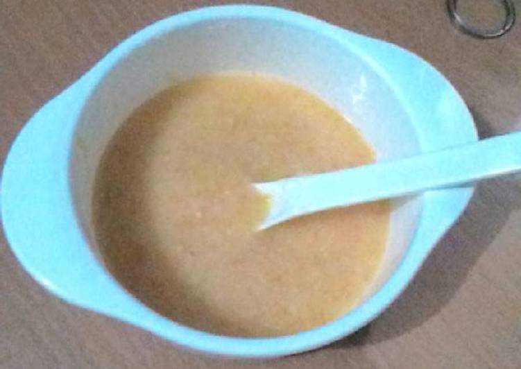 Bubur jagung kaldu ayam MPASI 6+