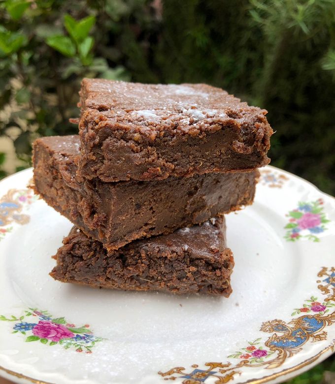 Una foto de Brownies de camote