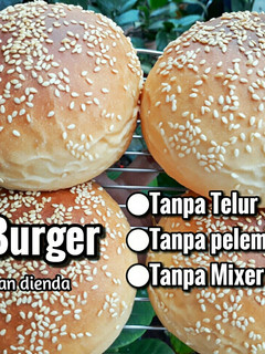 Foto resep Roti Burger Empuk Tanpa Telur (metode sponge & dough)