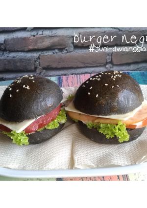 Foto resep Negro burger bun