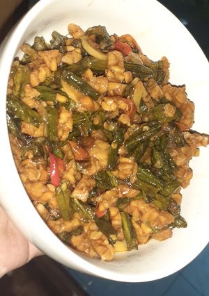 Foto resep Tumis kacang panjang dan tempe