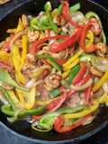Skillet Shrimp Fajitas