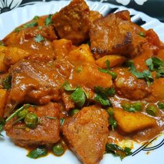 A picture of Dhokar Dalna (Instant Lentil Cake Curry).