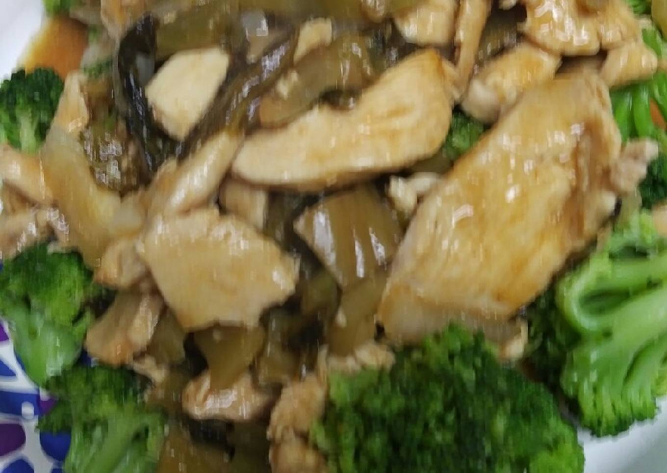 Ginger Chicken over Broccoli