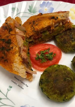 A picture of Masala Pattice Pav.