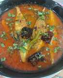 Kerala style lunch fish curry