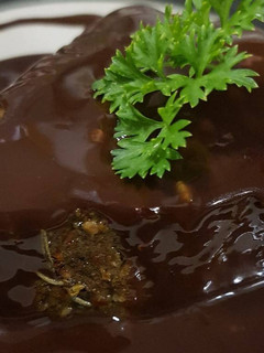 A picture of Chipotle, Coffee Beef Fillet with a Chilli Chocolate Sauce.