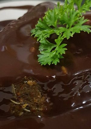 A picture of Chipotle, Coffee Beef Fillet with a Chilli Chocolate Sauce.